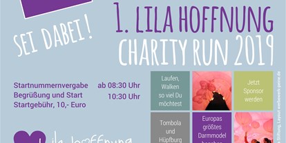 Lauf suchen - elektronische Zeitmessung - Niedersachsen - Plakat - 1. Lila Hoffnung Charity Run