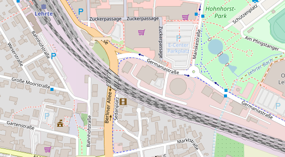 Lauf auf Satellitenbild