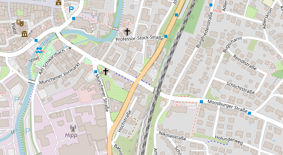 Lauf auf Satellitenbild