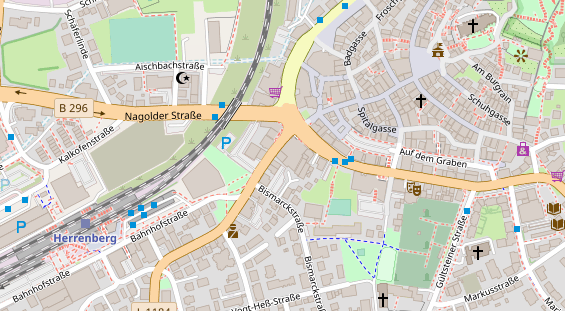 Lauf auf Satellitenbild