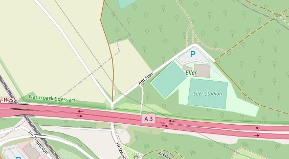 Lauf auf Satellitenbild