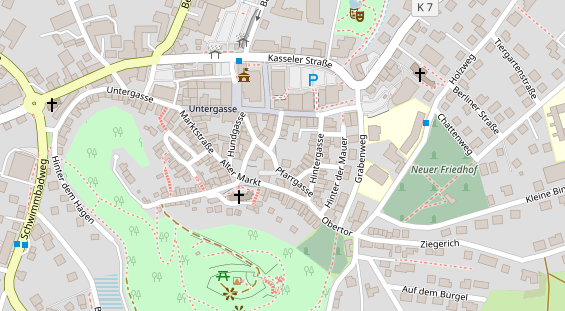 Lauf auf Satellitenbild