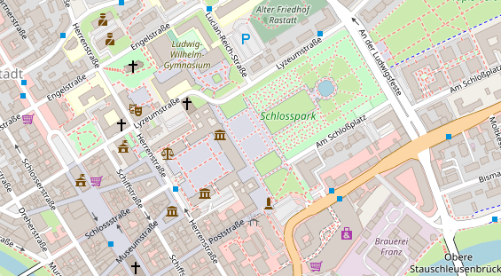 Lauf auf Satellitenbild