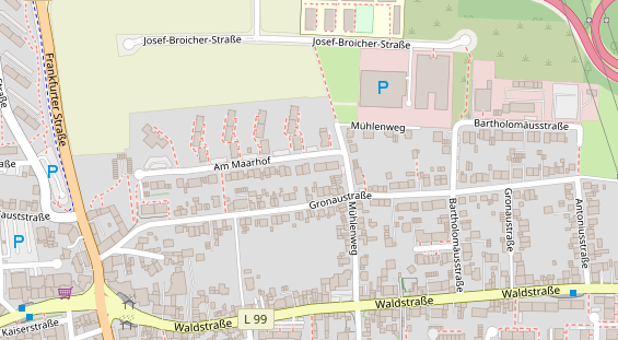 Lauf auf Satellitenbild