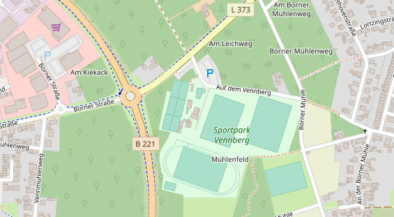 Lauf auf Satellitenbild