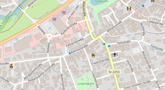 Lauf auf Satellitenbild