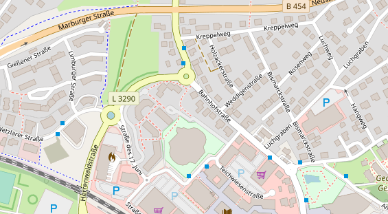 Lauf auf Satellitenbild