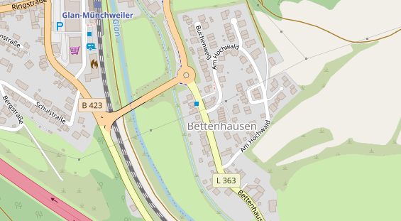 Lauf auf Satellitenbild