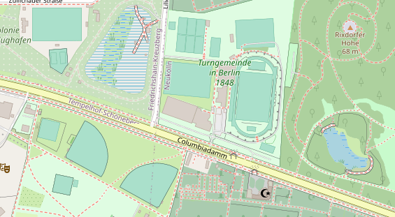 Lauf auf Satellitenbild