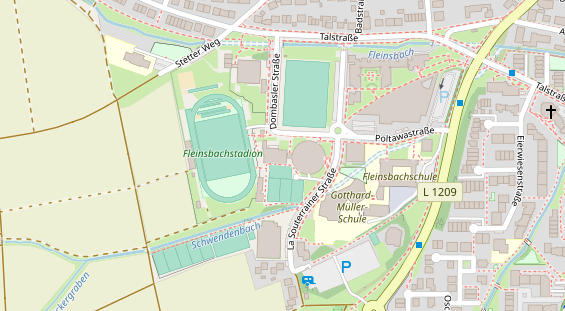 Lauf auf Satellitenbild