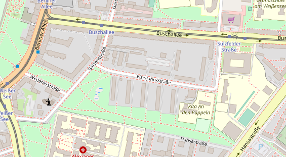 Lauf auf Satellitenbild