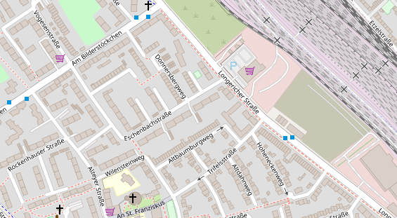 Lauf auf Satellitenbild