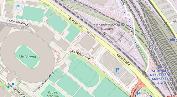 Lauf auf Satellitenbild