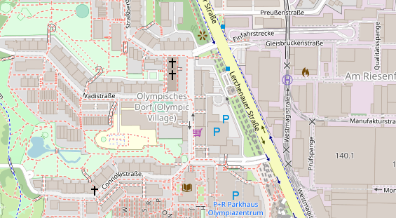 Lauf auf Satellitenbild