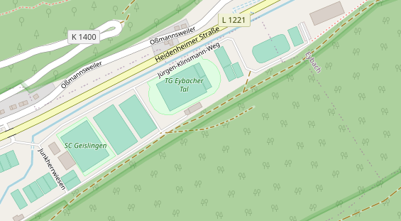 Lauf auf Satellitenbild