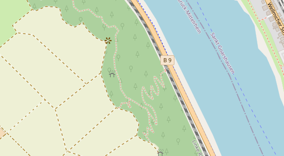 Lauf auf Satellitenbild