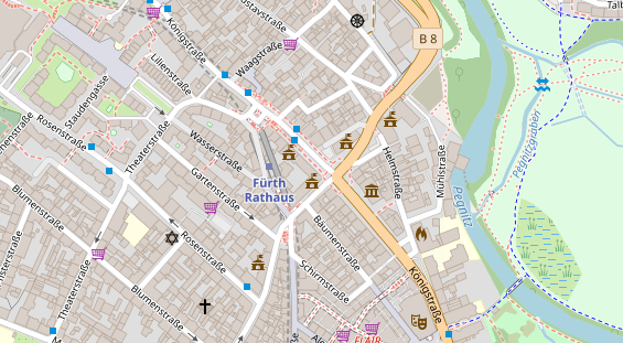 Lauf auf Satellitenbild