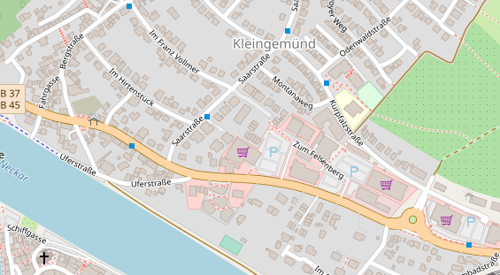 Lauf auf Satellitenbild