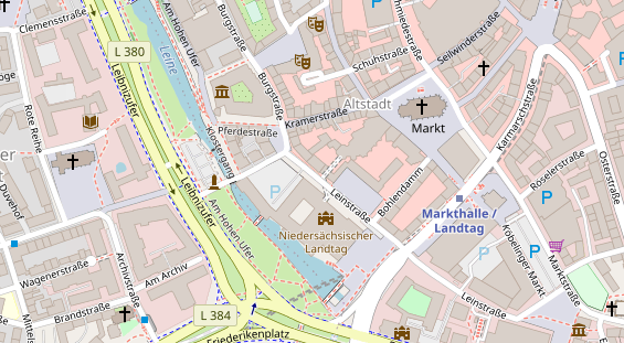 Lauf auf Satellitenbild