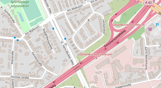 Lauf auf Satellitenbild