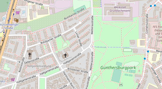 Lauf auf Satellitenbild