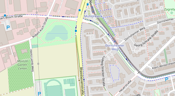 Lauf auf Satellitenbild