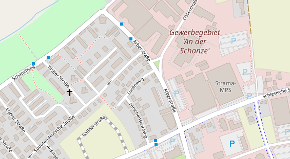 Lauf auf Satellitenbild