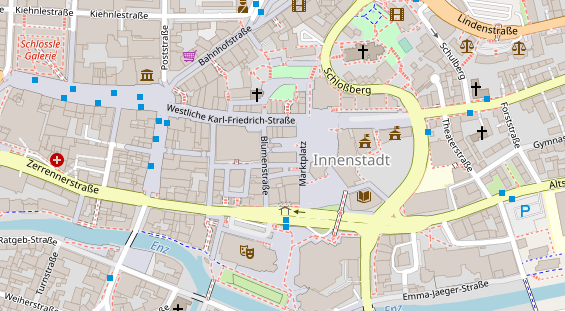 Lauf auf Satellitenbild