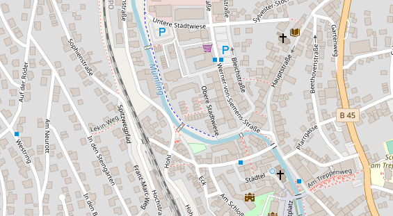Lauf auf Satellitenbild