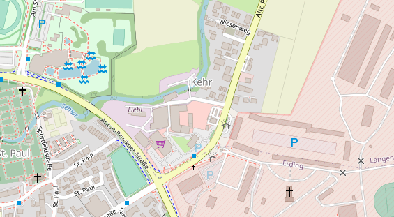 Lauf auf Satellitenbild