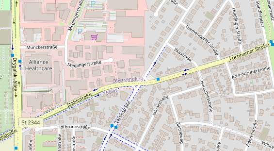 Lauf auf Satellitenbild