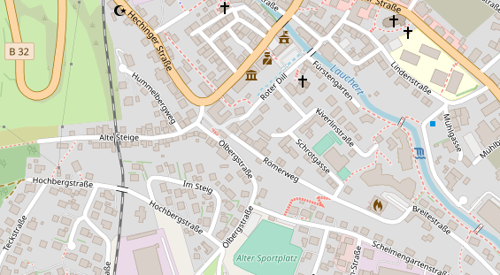 Lauf auf Satellitenbild