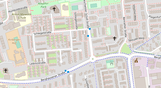 Lauf auf Satellitenbild