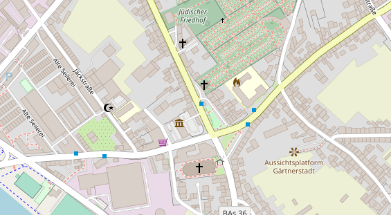 Lauf auf Satellitenbild