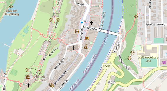 Lauf auf Satellitenbild