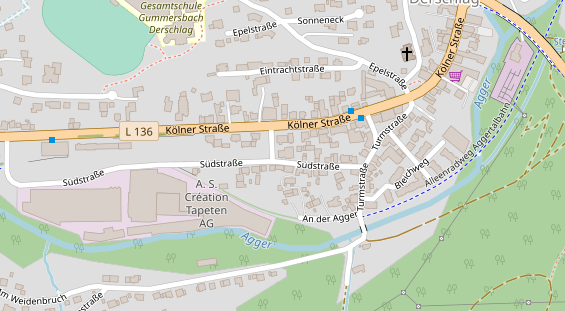 Lauf auf Satellitenbild