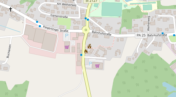 Lauf auf Satellitenbild