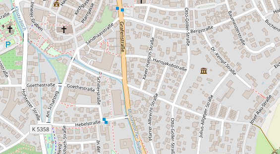 Lauf auf Satellitenbild