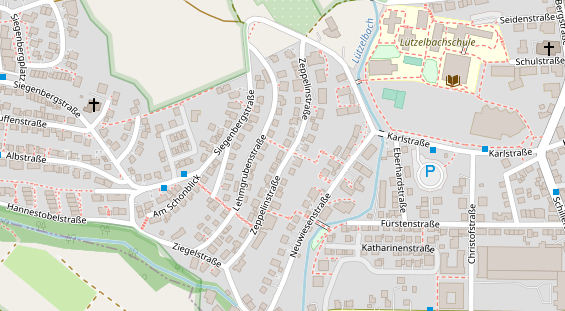 Lauf auf Satellitenbild