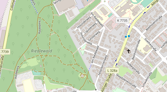 Lauf auf Satellitenbild