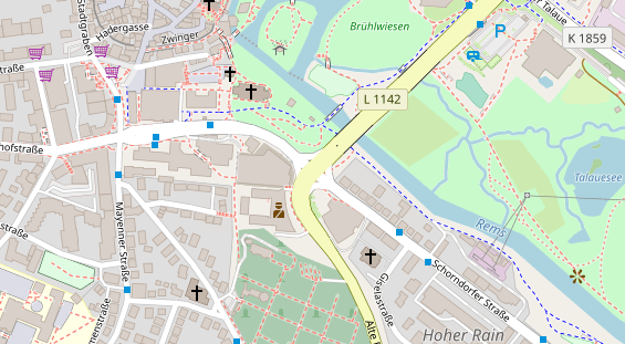 Lauf auf Satellitenbild