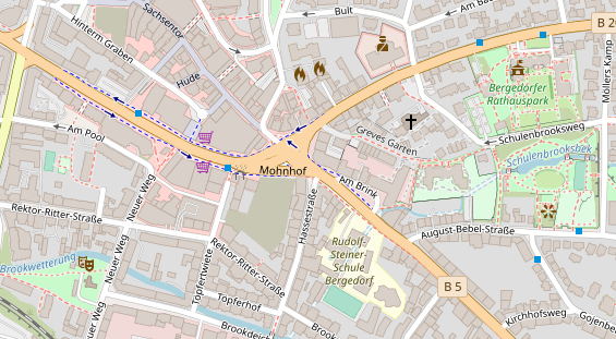 Lauf auf Satellitenbild