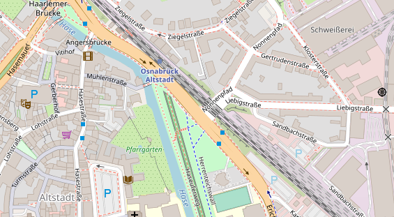 Lauf auf Satellitenbild