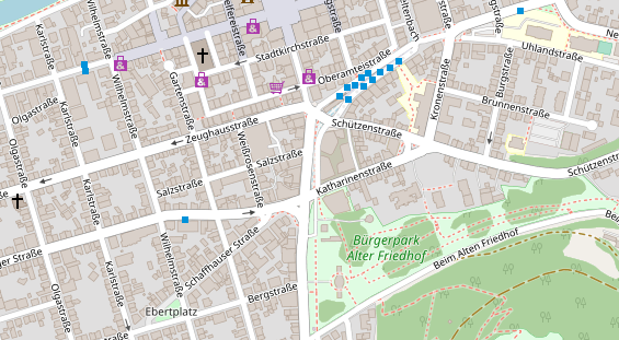 Lauf auf Satellitenbild