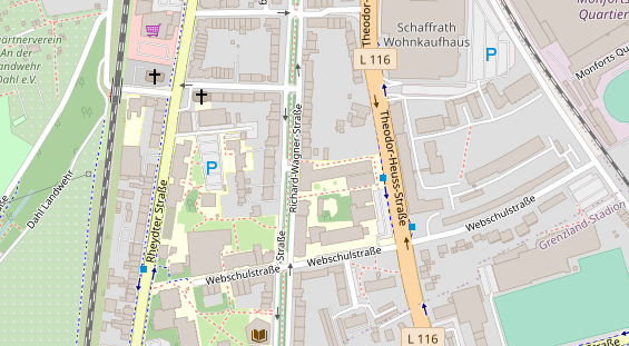 Lauf auf Satellitenbild