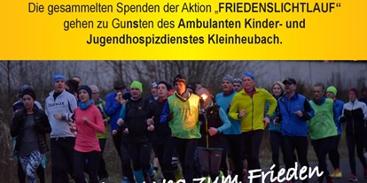 Lauf suchen - Umgebung: Feld - Hessen Süd - Veranstaltungsplakat - Friedenslichtlauf