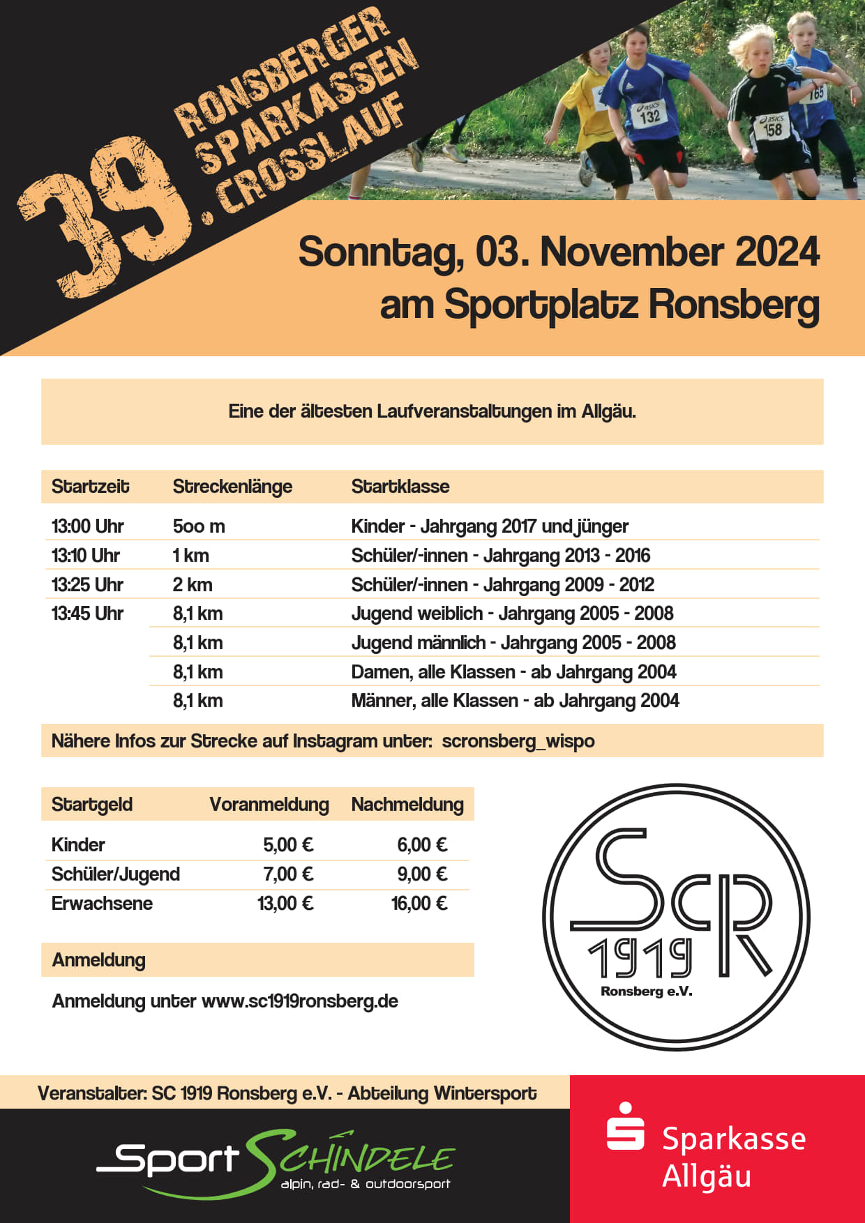 Lauf - 39. Ronsberger Sparkassen Crosslauf