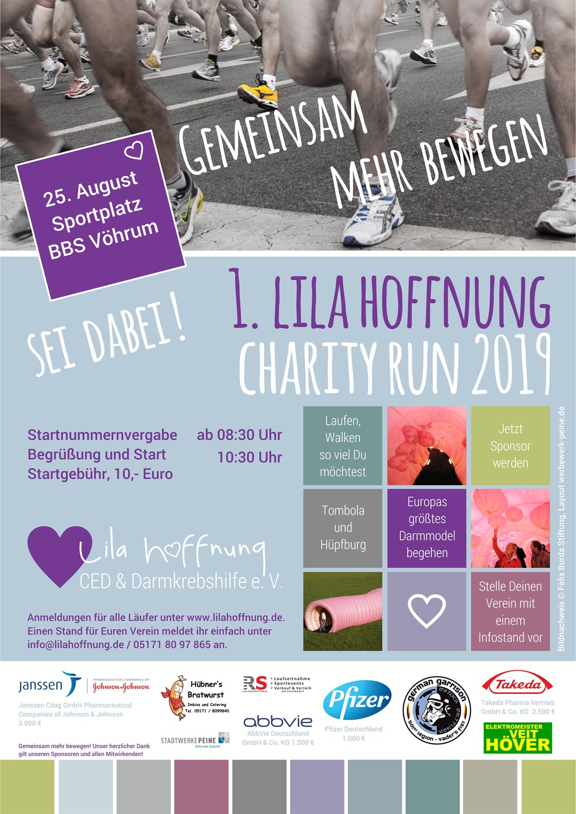 Lauf: Plakat - 1. Lila Hoffnung Charity Run