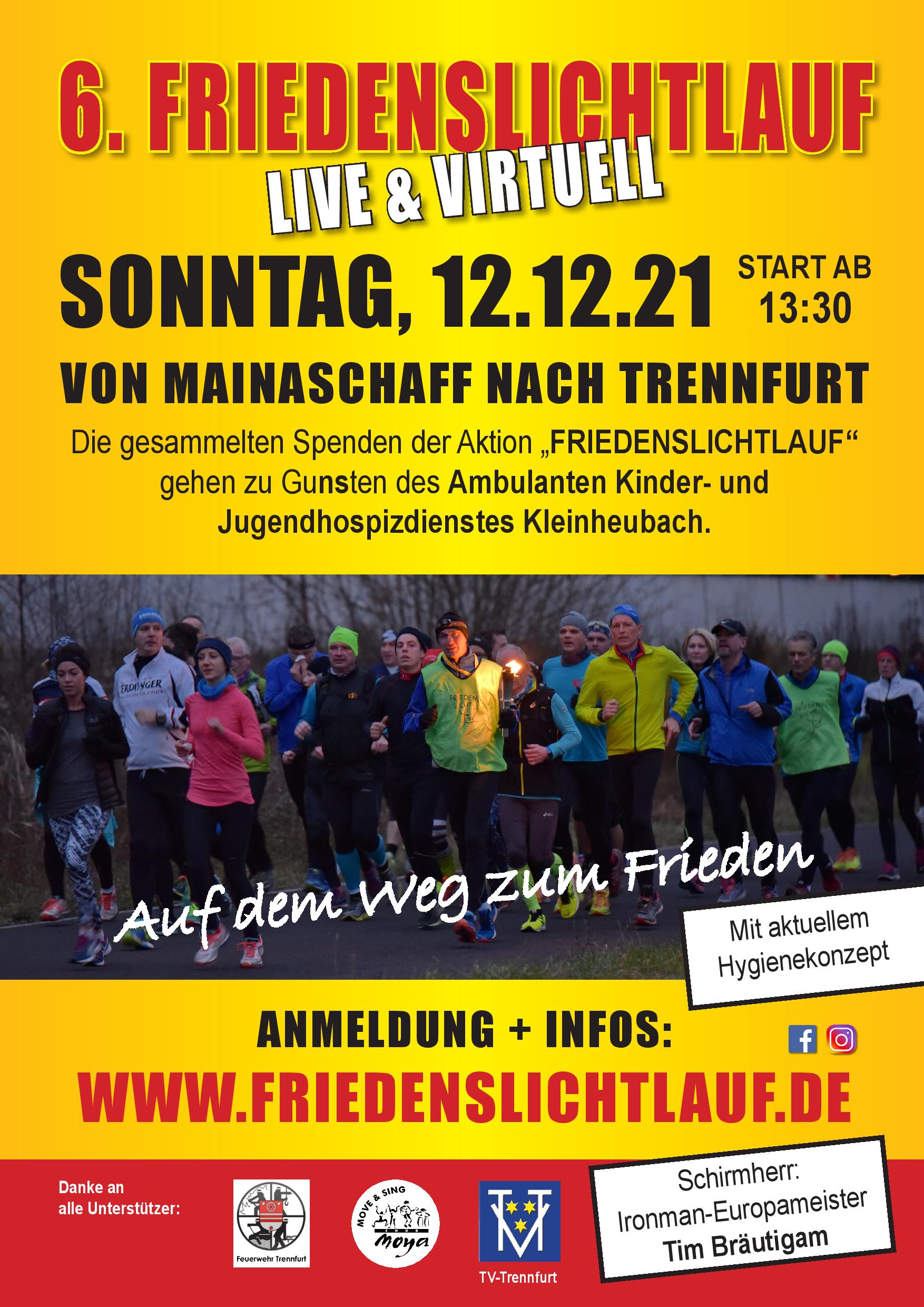 Lauf suchen - Veranstaltungsplakat - Friedenslichtlauf