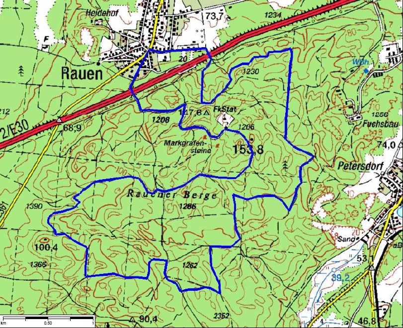 Lauf: Streckenverlauf 15/30km - Fontane-Lauf